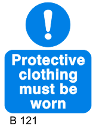 Picture of Protective Clothing must de worn 20x25