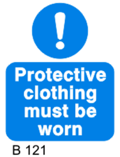 Picture of Protective Clothing must de worn 20x25