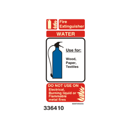Εικόνα της Fire Extinguisher Instructions Water 10x20