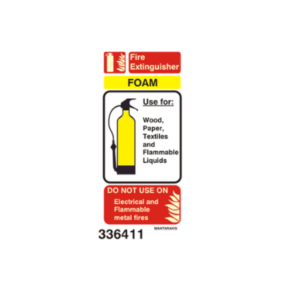 Εικόνα της Fire Extinguisher Instructions Foam 10x20
