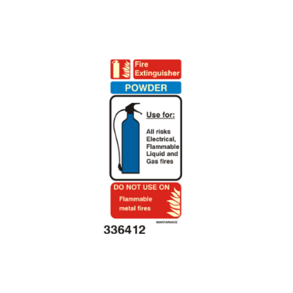 Εικόνα της Fire Extinguisher Instructions Powder 10x20