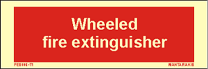 Picture of Text Wheeled Fire Extinguisher 5 x 15