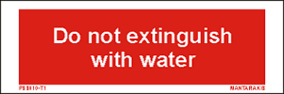 Picture of Text do not extinguish with water 5 x 15