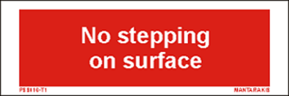 Picture of Text no stepping on surface 5 x 15