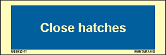 Picture of Text close hatches 5 x 15