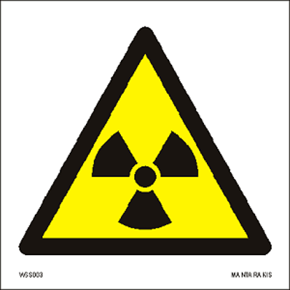 Εικόνα της Warning  Radioactive material or ionizing radiation 15 x 15