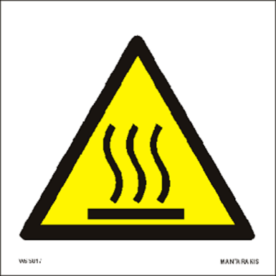 Εικόνα της Warning  Hot surface 15x15