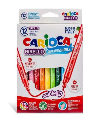 Εικόνα της Σχολικοί μαρκαδόροι Carioca BIRELLO 12 χρωμάτων