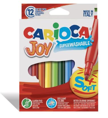 Εικόνα της Σχολικοί μαρκαδόροι Carioca JOY Κουτί 12 χρωμάτων