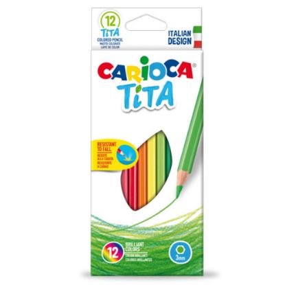 Picture of Carioca TITA wood crayons 12 colors