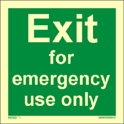 Εικόνα της Text Exit for emergency use only 15x15
