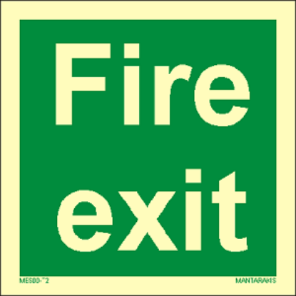 Εικόνα της Text Fire Exit 15x15