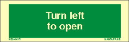Εικόνα της Text Turn Left to Open 5x15