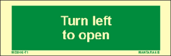 Εικόνα της Text Turn Left to Open 5x15