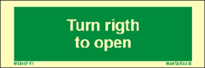 Εικόνα της Text Turn Right to Open 5x15