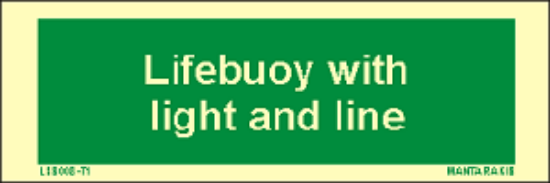 Εικόνα της Text Lifebuoy with Light and Line 5x15
