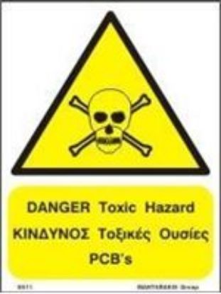 Εικόνα της Danger Toxic Hazard PCB's 15x20