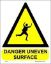 Picture of Danger Uneven Surface 20x25