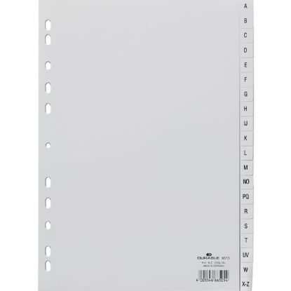 Picture of Plastic Index Dividers for Binders with Letters Durable