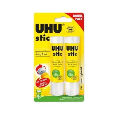 Εικόνα της Κόλλα UHU Stick 21gr 2 τεμάχια