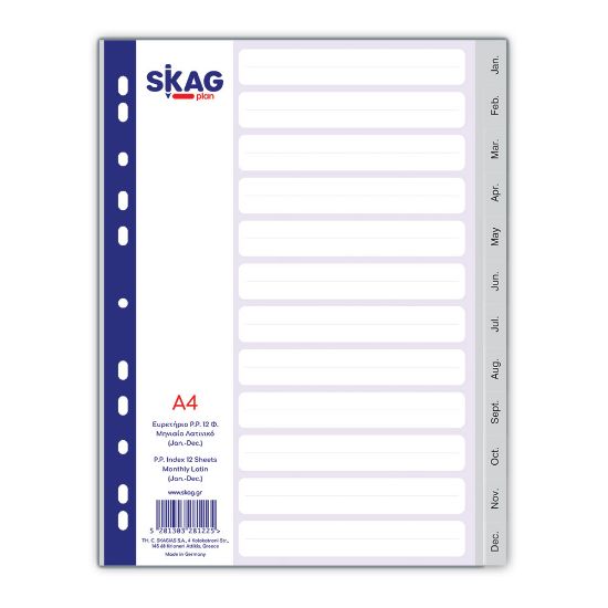Picture of Separators with Months in English Skag