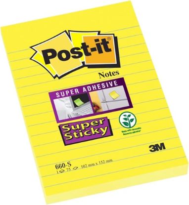Εικόνα της Αυτοκόλλητο Ριγέ Post-it 102x152mm