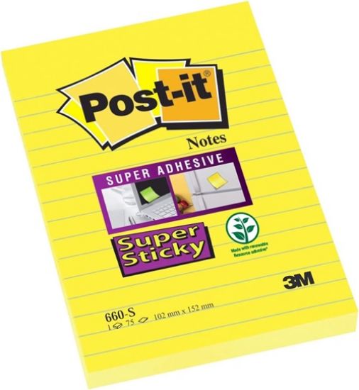 Εικόνα της Αυτοκόλλητο Ριγέ Post-it 102x152mm