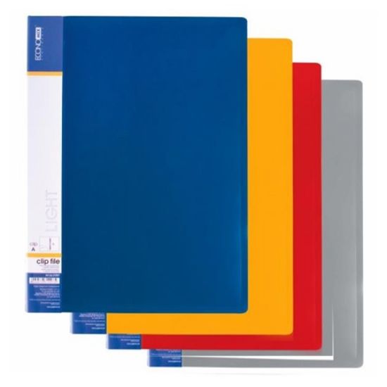 Picture of File with a catch on the side Plastic for A4 Paper Economix 