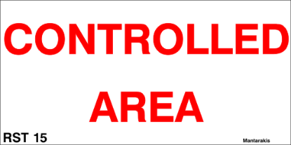 Picture of CONTROLLED AREA 10x20