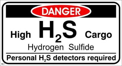 Picture of Danger High H2S Cargo 20x30