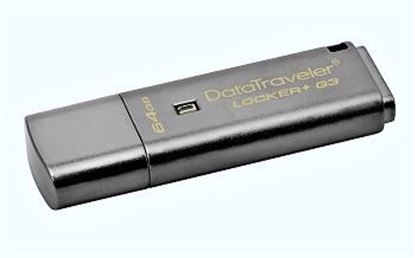Picture of KINGSTON USB Stick Data Traveler Locker+G3 DTLPG3/64GB, USB 3.0, Silver