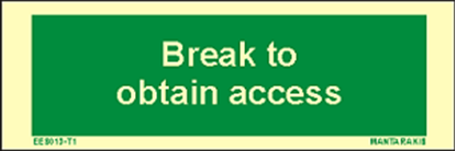 Picture of Text Break to Obtain Access 5 x 15