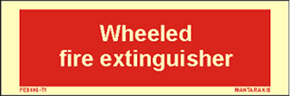 Picture of Text Wheeled Fire Extinguisher 5 x 15
