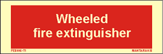 Picture of Text Wheeled Fire Extinguisher 5 x 15