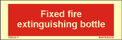 Picture of Text Fixed Fire Extinguishing Bottle 5 x 15