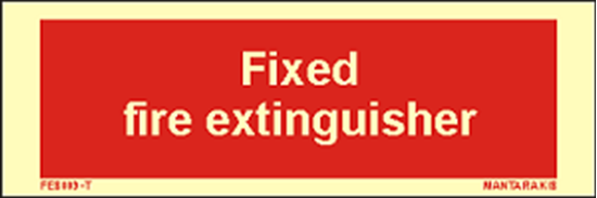 Picture of Text Fixed Fire Extinguisher 5 x 15