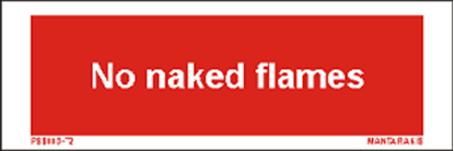 Εικόνα της Text no Naked flames 5 x 15