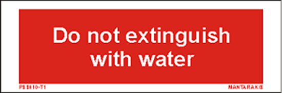 Picture of Text do not extinguish with water 5 x 15