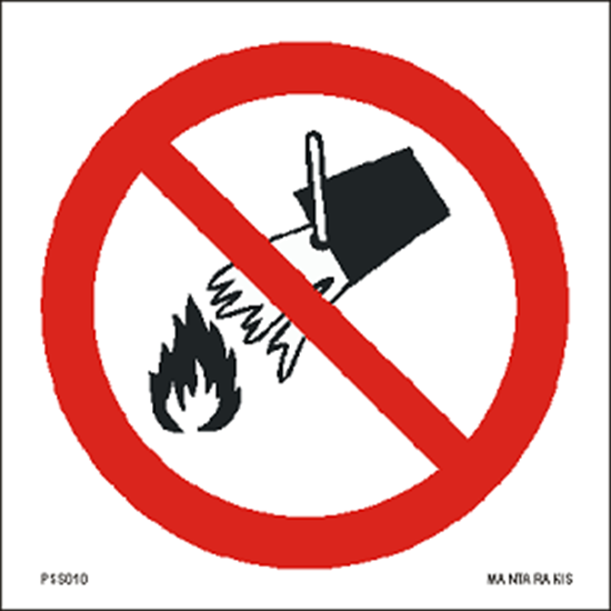 Picture of Do not extinguish with water 15 x 15