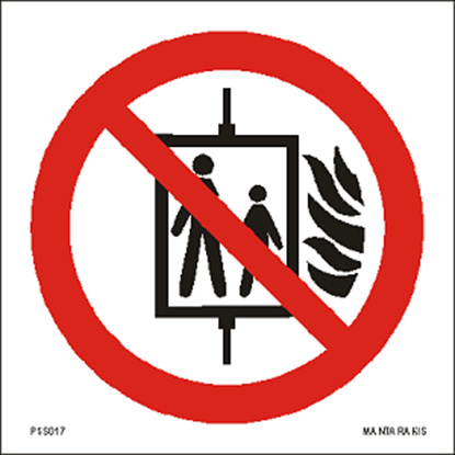 Εικόνα της Do not use lift in the event of fire 15 x 15