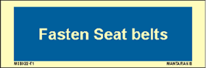 Picture of Text fasten seat belts 5 x 15