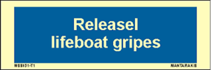 Picture of Text release lifeboat gripes 5 x 15