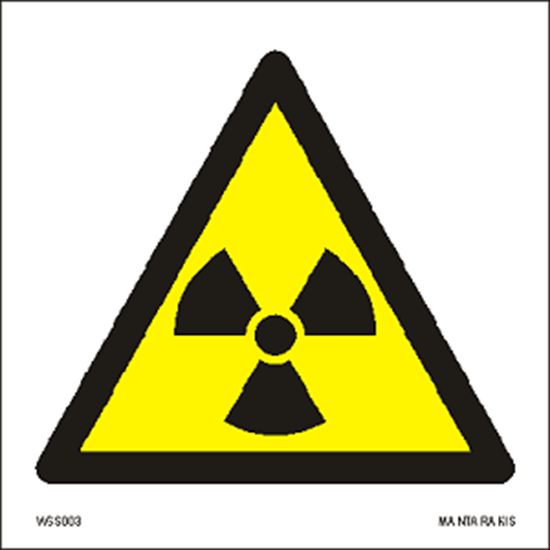 Εικόνα από Warning  Radioactive material or ionizing radiation 15 x 15