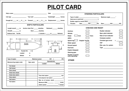 Picture of PILOT CARD 30x42