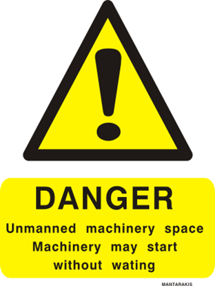 Picture of DANGER UNMANNED MACHINERY 15X20