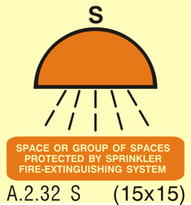 Picture of Space or group of spaces protected by fire-extinguishing system by sprinkler or high pressure water extinguishing system  15x15