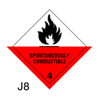 Picture of SPONTANEOUSLY COMBUSTIBLE   25X25    (IMO 4.2)