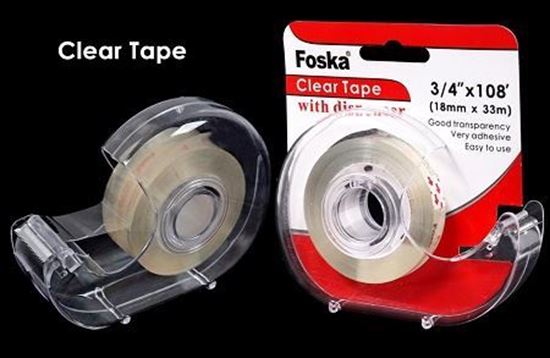 Picture of ClearTape with dispencer Foska 18mm x 33m