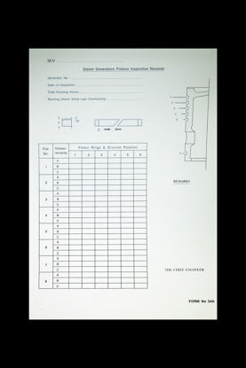 Picture of DIESEL GENERATOR PISTONS INSPECTION RECORDS