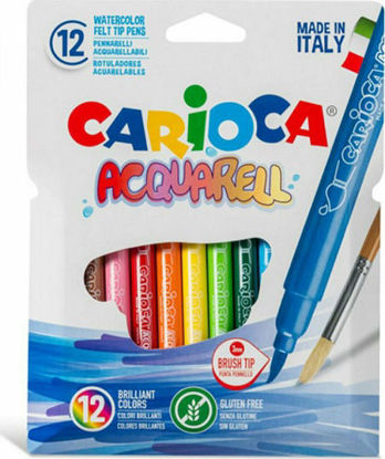 Εικόνα της Carioca Acquarell Μαρκαδόροι Ζωγραφικής Χονδροί σε 12 Χρώματα